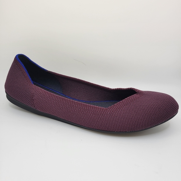 Rothy's Wine Rounded Toe Flat Size 9 - Picture 3 of 11